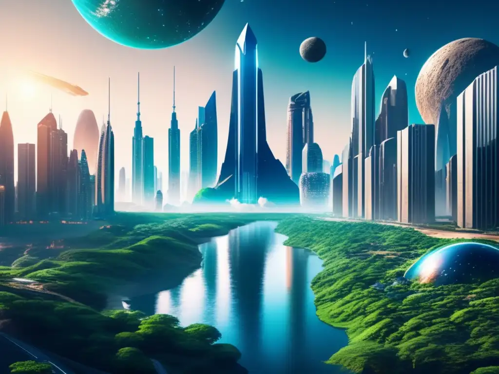 Futuro sostenible: minería espacial Ciudad futurista minera espacial: Marco Legal Minería Espacial Responsable