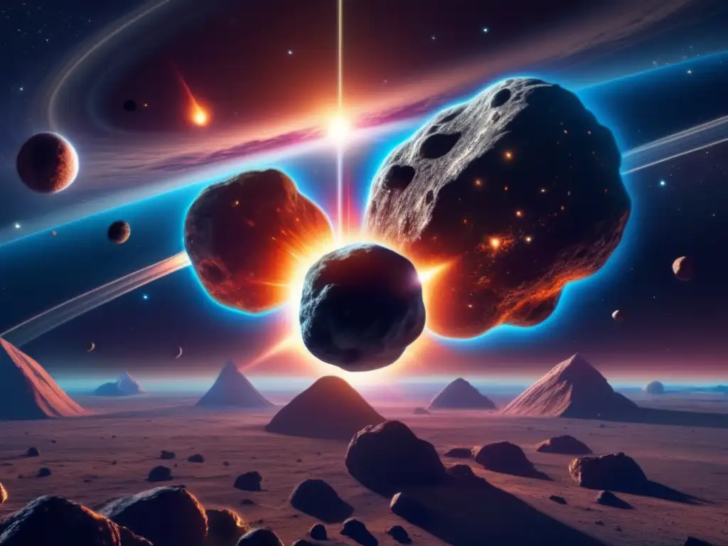 Colisión de asteroides con composiciones únicas en el espacio
