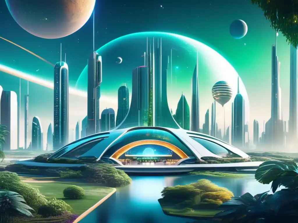 Futurista colonia espacial en cosmos Comunidades espaciales igualitarias en un futuro colosal