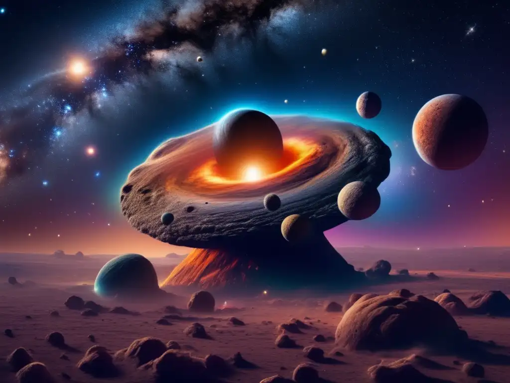 Nebulosa estelar con asteroides primordiales Condiciones primigenias del cosmos reveladas por asteroides