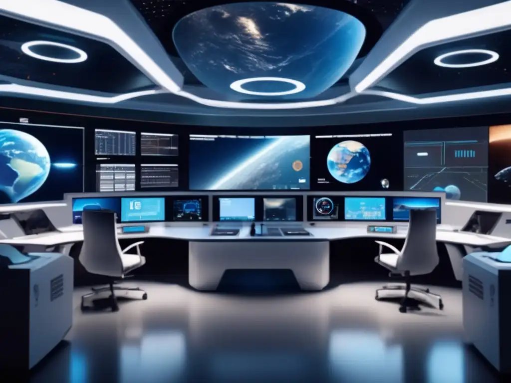 Centro de control de misión de alta tecnología Control de misión de alta tecnología: científicos y astronautas coordinan esfuerzos para estrategias de desvío de asteroides peligrosos
