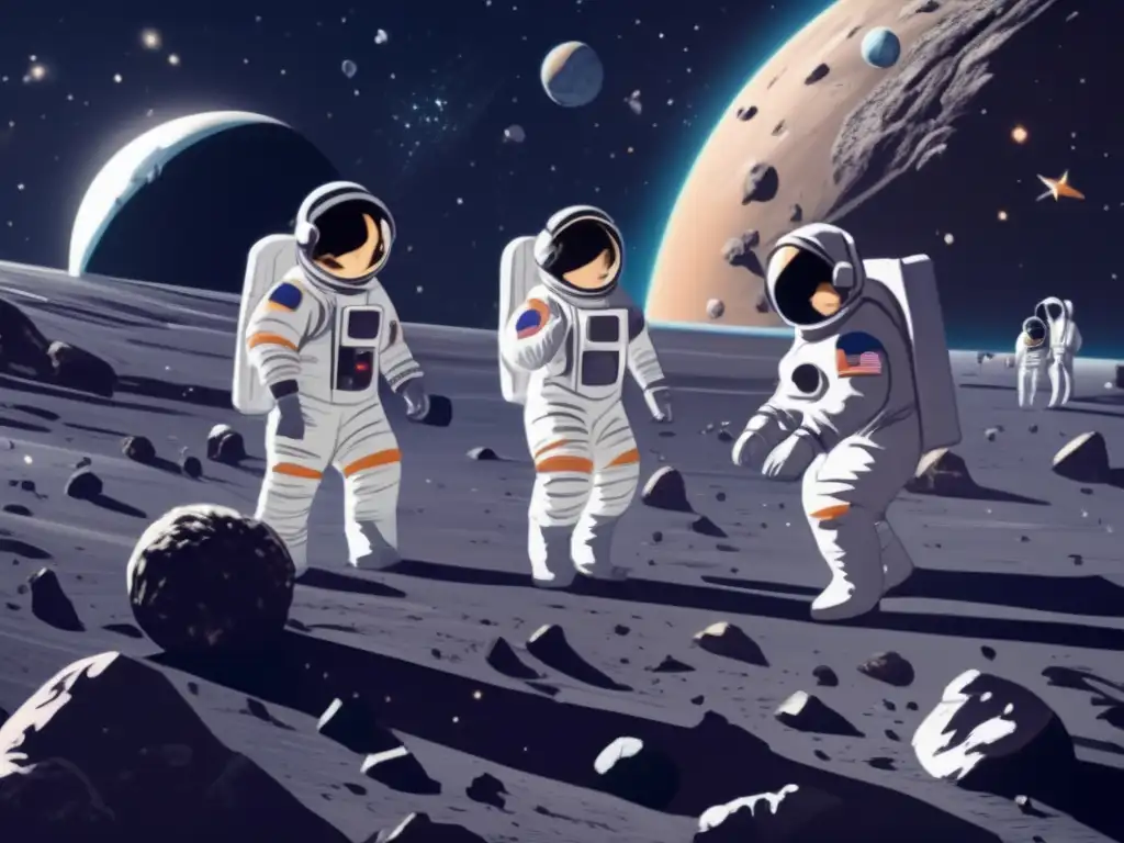 Convivencia en microgravedad en asteroides, astronautas colaboran en actividades científicas y demuestran empatía y apoyo mutuo en un entorno desafiante