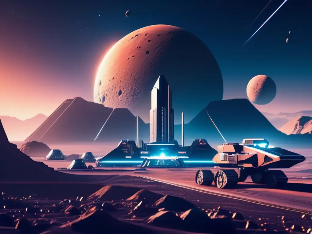 Legislación cósmica: derechos sobre asteroides en estación minera futurista