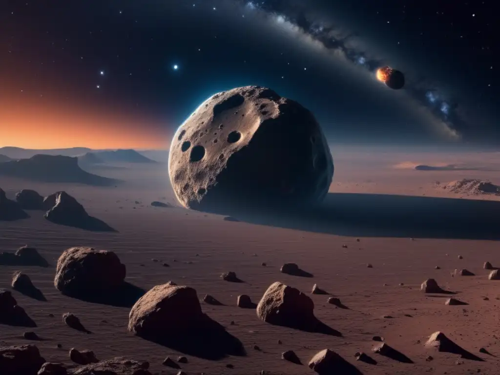 Asombrosa vista del asteroide y sus desafíos Desafío tecnológico: asentamiento humano en asteroide