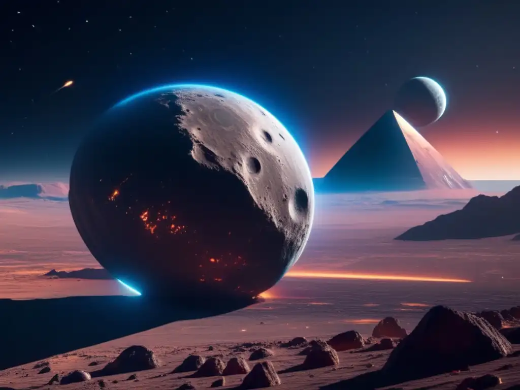 Espacio: Nave espacial y asteroide Desafíos de ingeniería espacial al aterrizar en un NEO