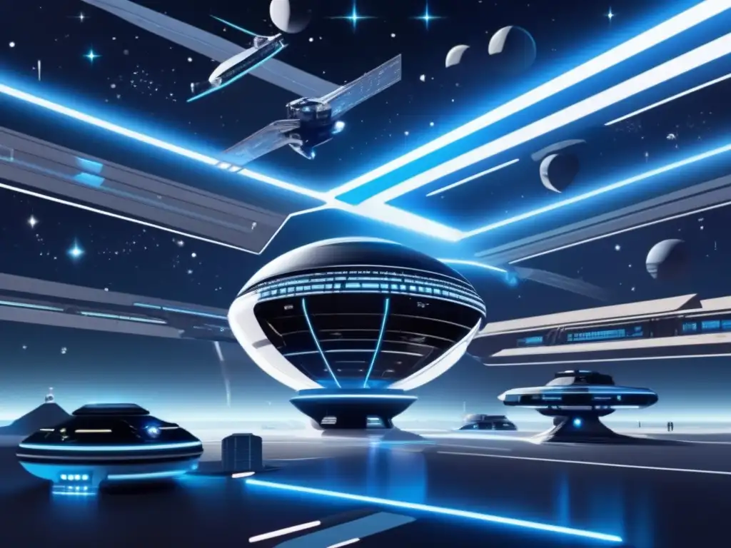 Desafíos éticos en economía espacial: Estación espacial futurista