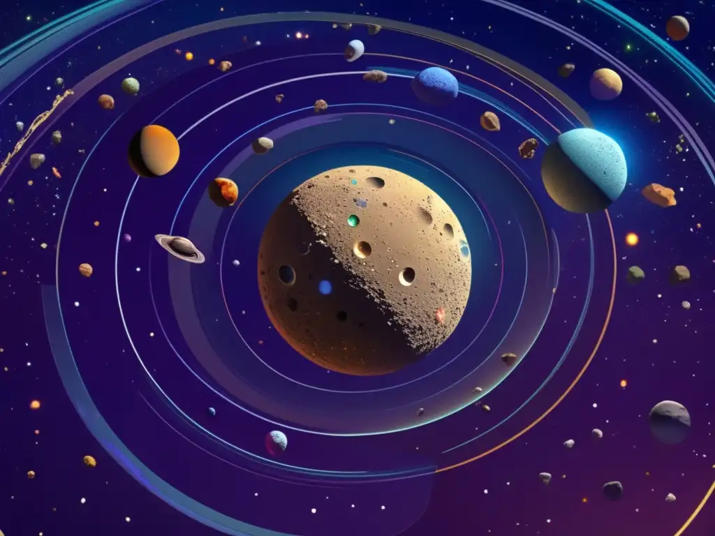 Detalle del Cinturón de Kuiper: objetos flotando en el espacio Descubrimiento de asteroides en el Cinturón de Kuiper: imagen detallada de objetos flotando en el espacio