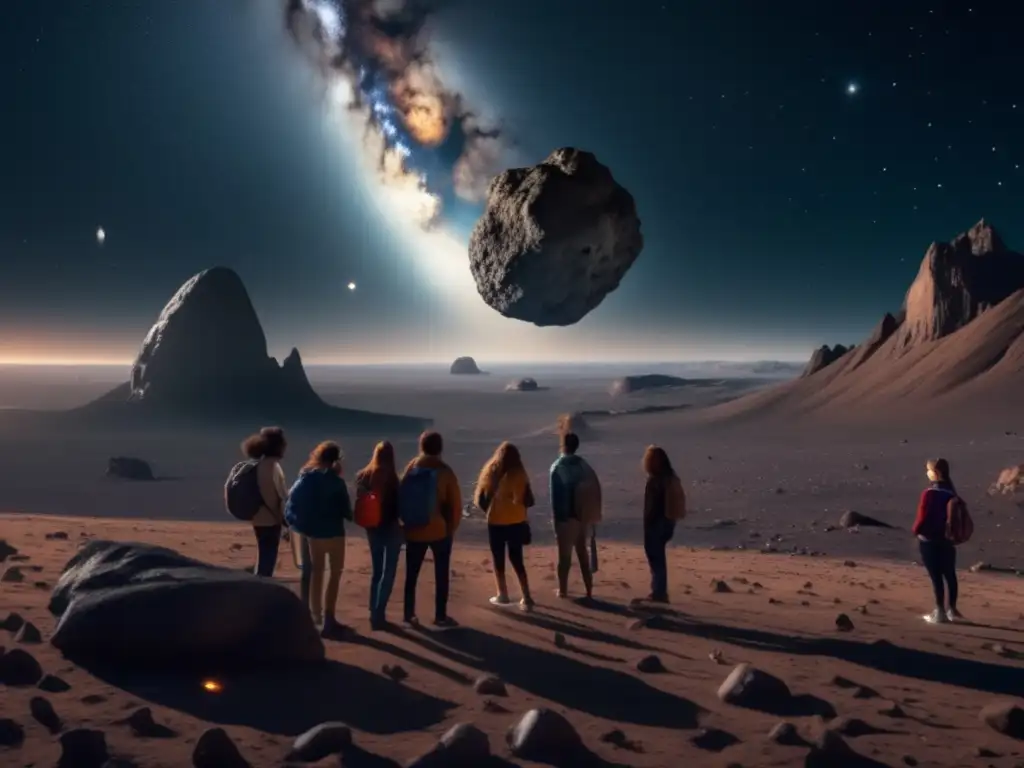 Estudiantes fascinados aprendiendo sobre el Cinturón de Kuiper Descubrimiento de asteroides en el Cinturón de Kuiper con estudiantes y tecnología