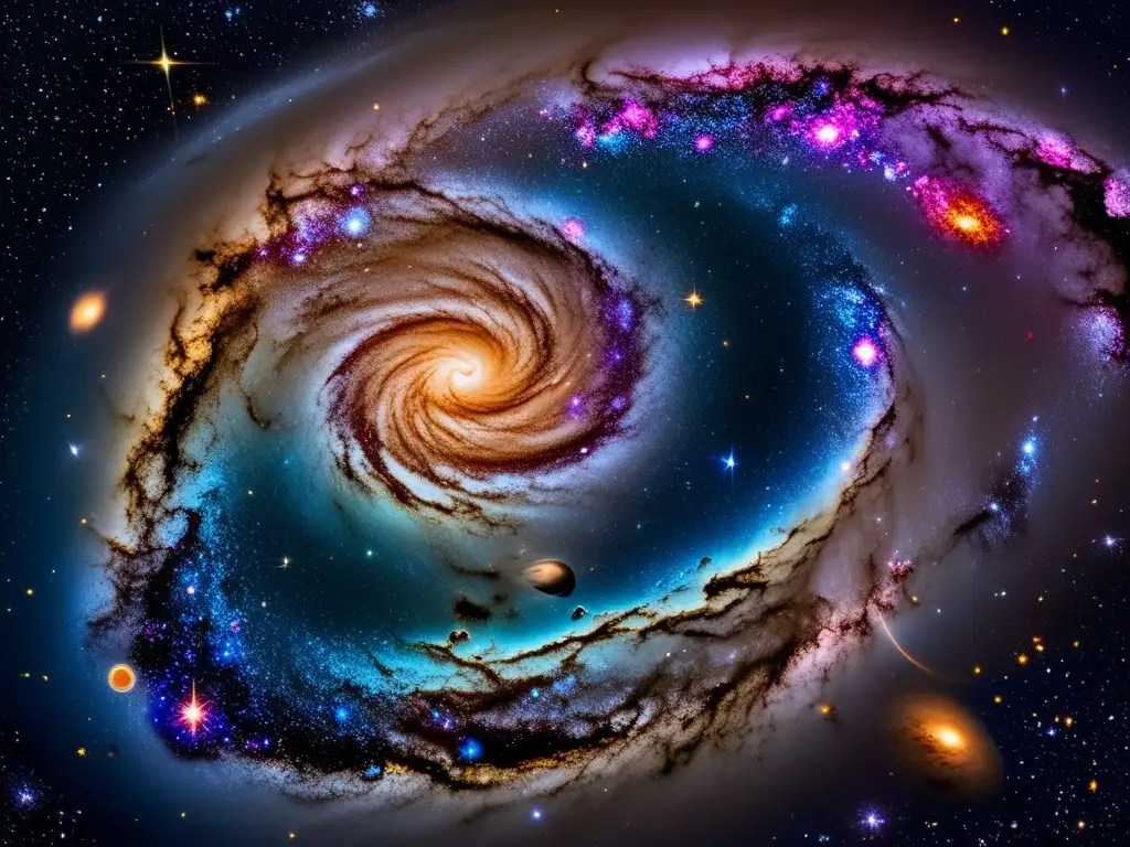 Explorando el cosmos: Galaxia espiral y danza celestial Descubrimiento de asteroides emocionales en el universo