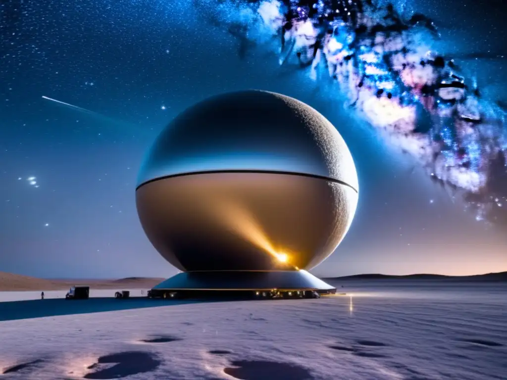 Explorando el Cinturón de Kuiper Descubrimiento del Cinturón de Kuiper: Nave espacial futurista sobre superficie helada, estrellas brillantes y vasto paisaje cósmico