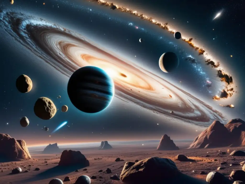 Asteroide belt: Expanse & beauty of space Descubrimientos sobre asteroides en el asombroso cinturón, una imagen en 8k de la vastedad del espacio