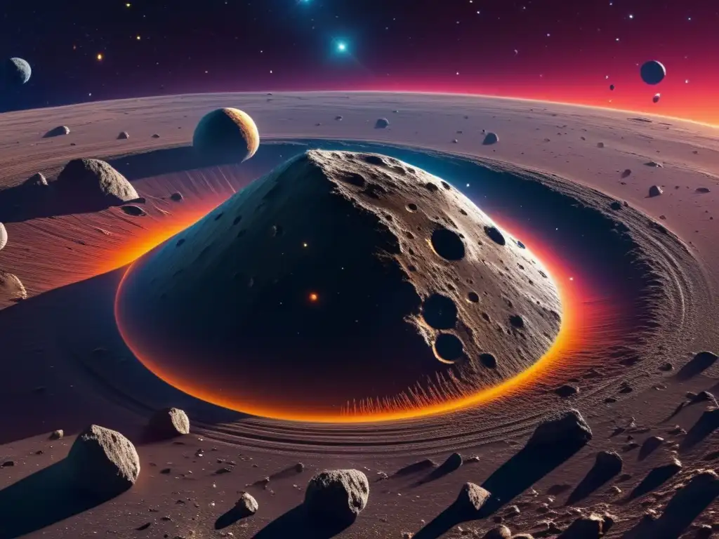 Majestuoso paisaje del cinturón de asteroides Descubrimientos recientes sobre asteroides en el vasto y enigmático cinturón espacial