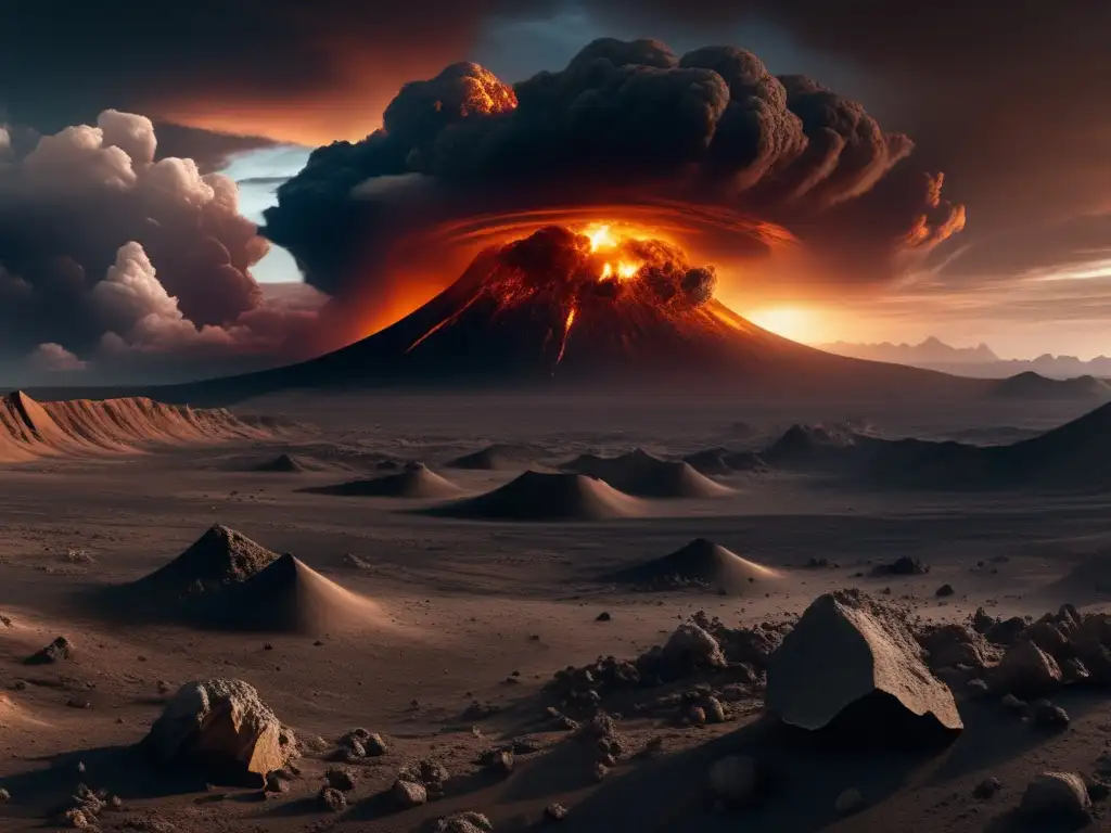 Desolación tras impacto de asteroide Desolada panorámica tras impacto asteroide: Juegos de Rol Evacuaciones Asteroide