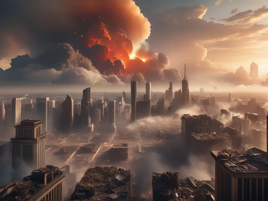 Destrucción de ciudad por impacto de asteroide - Conciencia pública sobre los asteroides