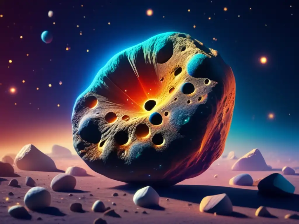 Detalle 8K asteroide T: Composición y origen asteroides tipo T
