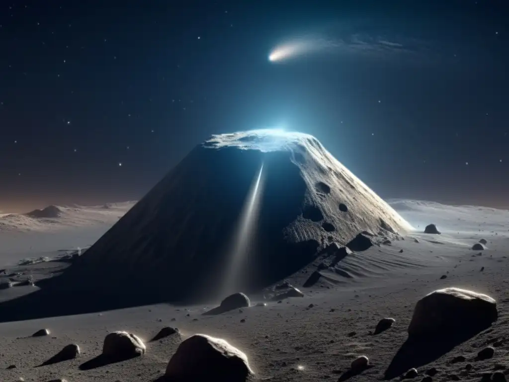 Contraste entre asteroide y cometa Diferencias entre asteroides y cometas: Imagen detallada muestra contraste entre un asteroide y un cometa