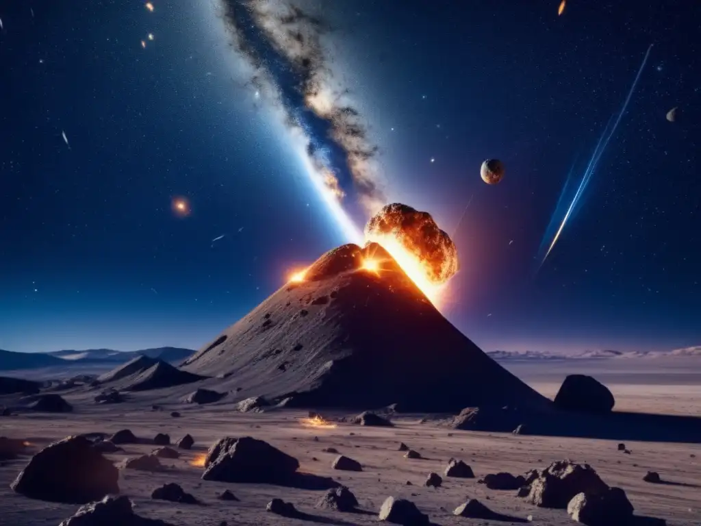 Origen y formación de meteoritos Diferencias entre meteorito y meteoroide: imagen impresionante de 8k mostrando el origen y formación de meteoritos y meteoroides