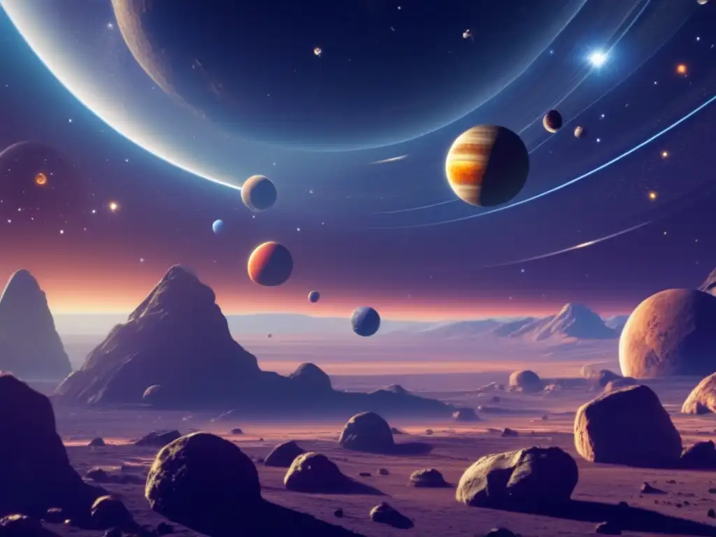 Simulación digital de dinámica asteroides en el espacio