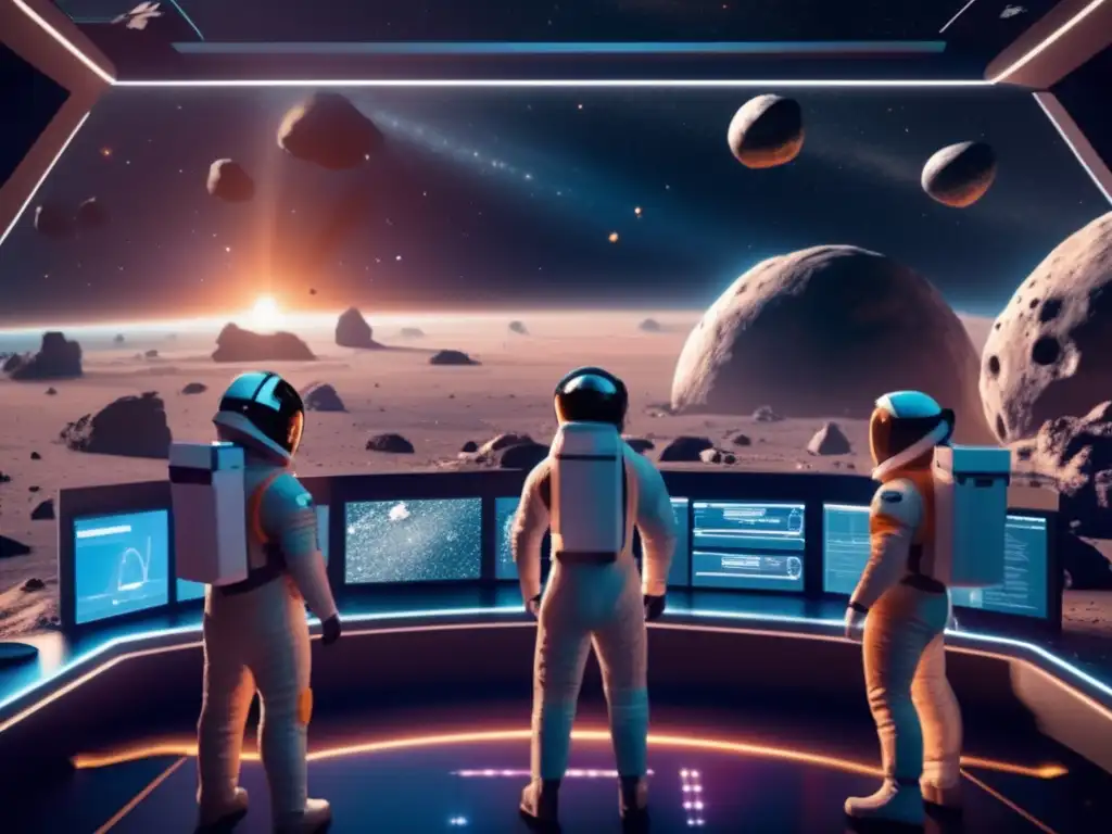 Dimensiones de asteroides para explotación en el espacio con científicos y tecnología avanzada