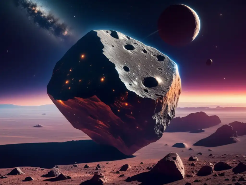 Asteroide irregular flotando en el espacio Explorando la diversidad de asteroides flotantes en el cosmos