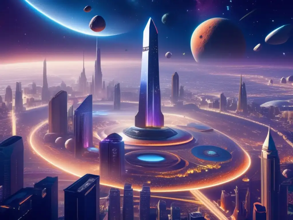 Diversidad cultural en asteroides: vibrante ciudad espacial, gente de diversas culturas, mercado colorido, espectáculo multicultural