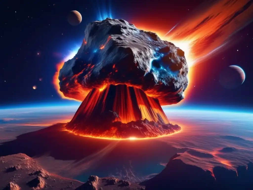 Asteroide masivo impactando en la Tierra Efectos de asteroides en la evolución de la vida