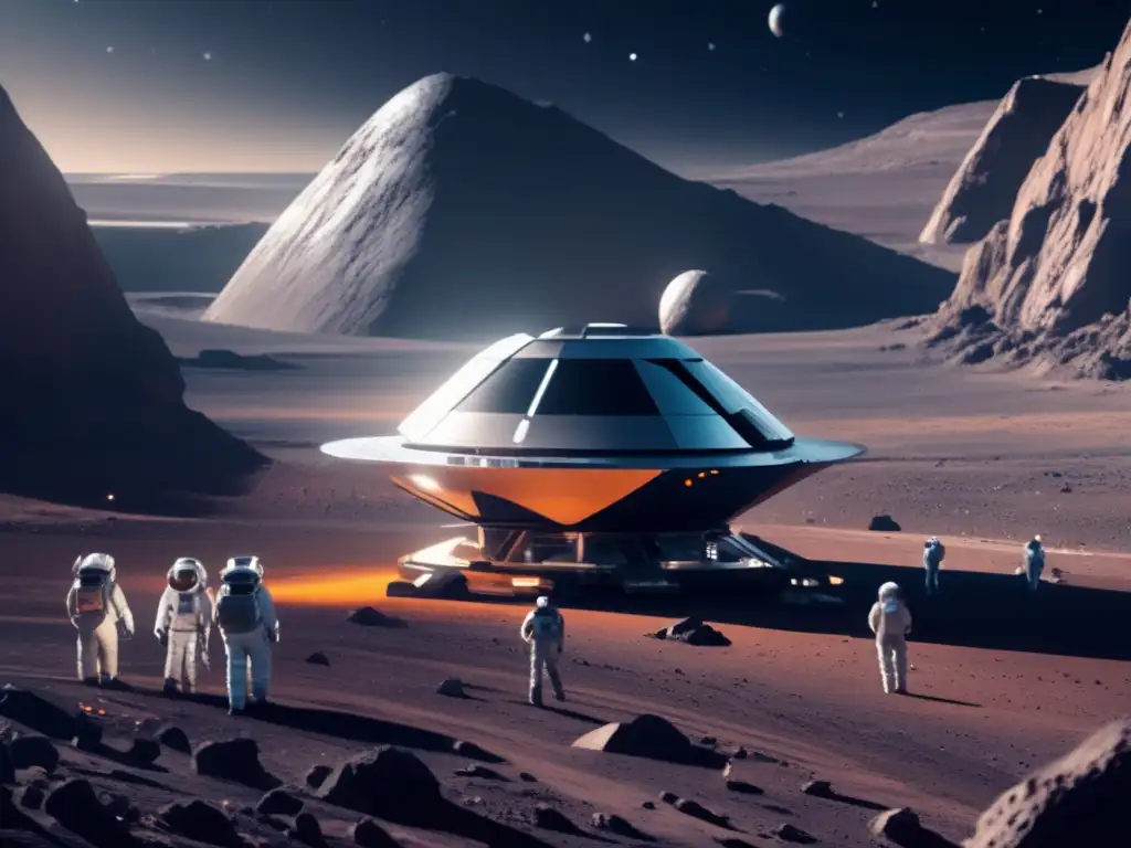 Futuro espacio minero en asteroide Equipo de minería espacial: Entrenamiento y desafíos