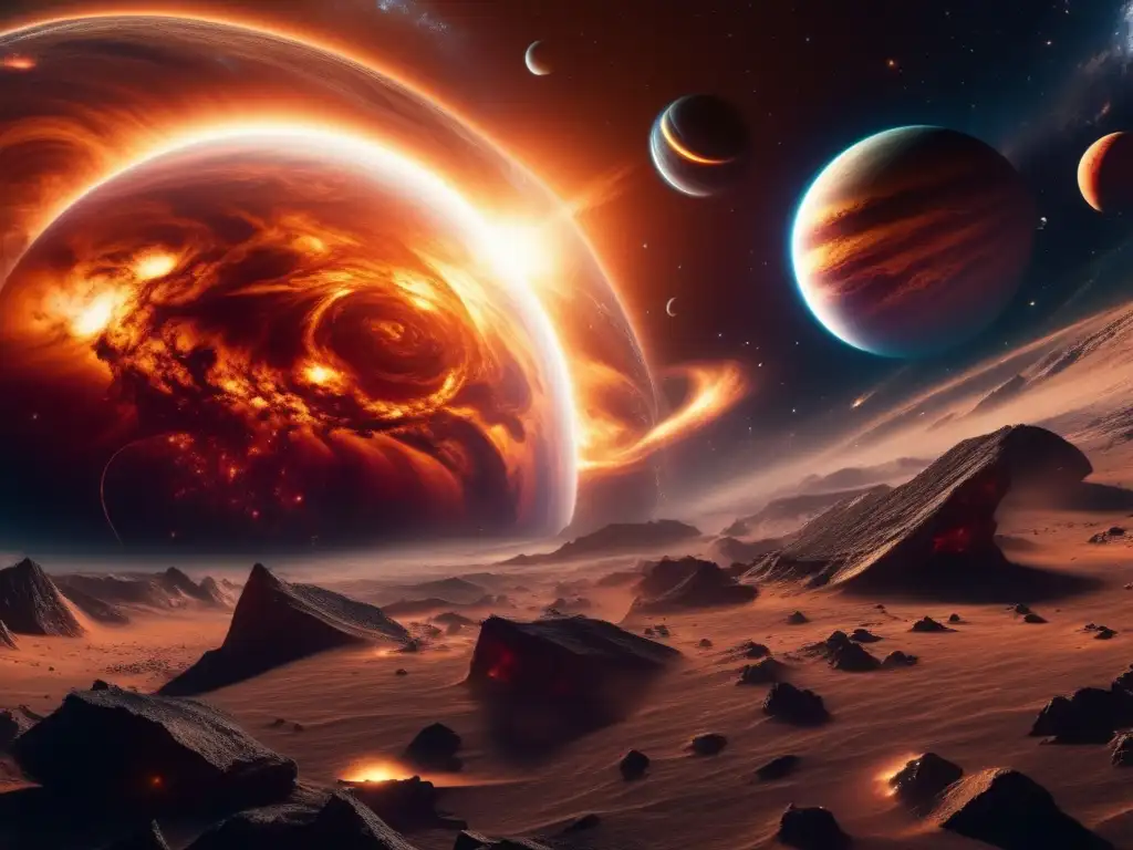 Escena caótica de colisión planetaria: origen de asteroides irregulares