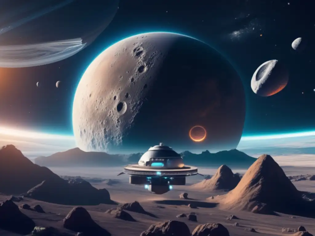 Estación espacial y asteroide: Fiscalización de la explotación de asteroides