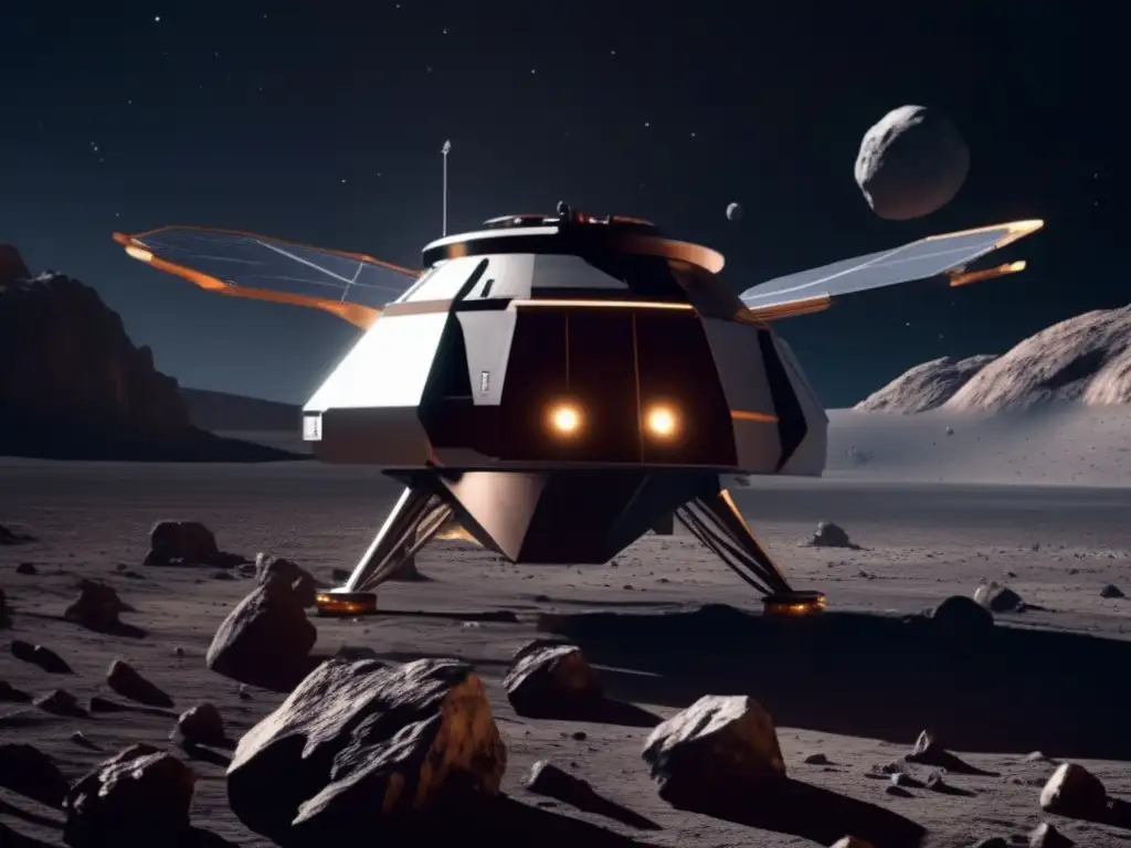 Misión: Nave espacial sobre asteroide basáltico