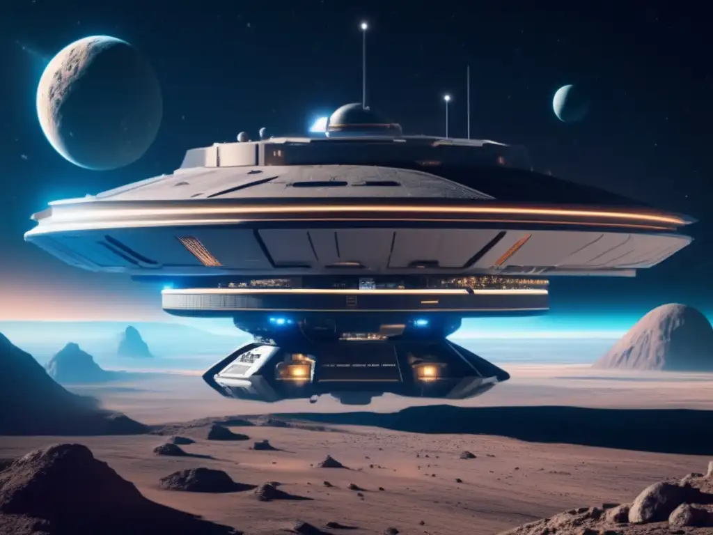 Colonización de asteroides: Estación espacial futurista en asteroide Estación espacial en asteroide: Retos legales de colonización (110 caracteres)