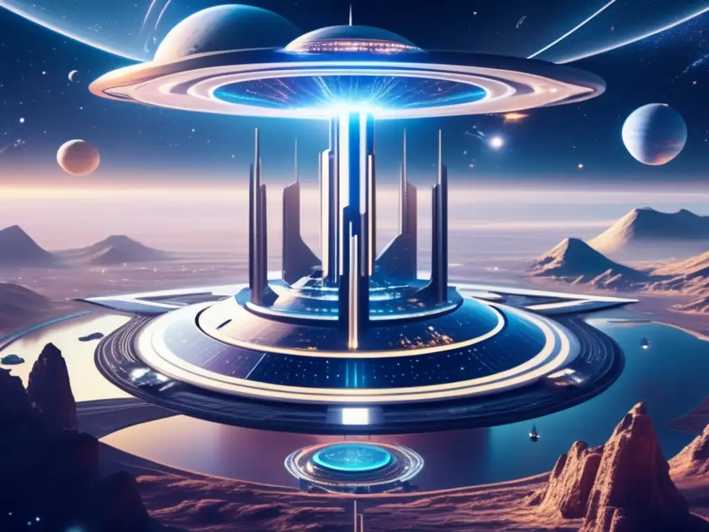 Colonia espacial futurista en el espacio Exploración espacial: ética y colonización en una asombrosa imagen 8k de una futurista colonia espacial flotando en el espacio