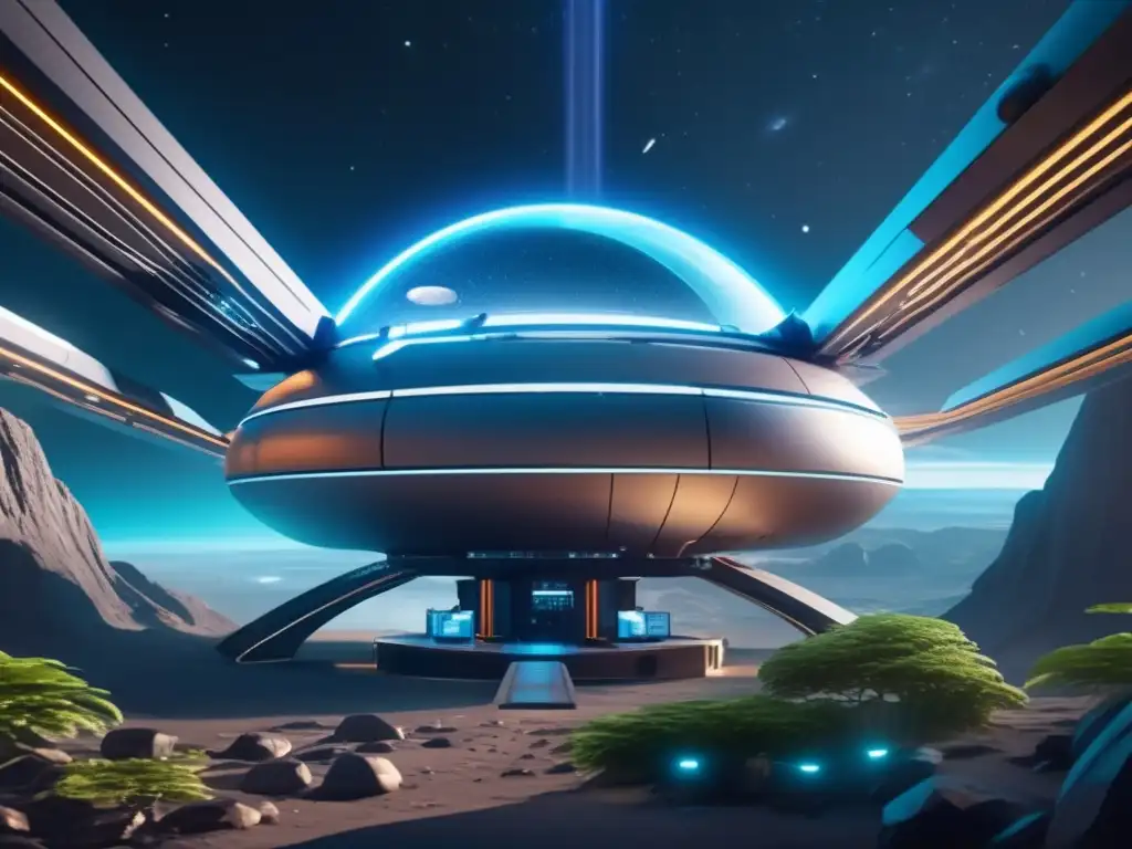 Estación espacial futurista en asteroide: Terraformación asteroides dañar ecosistema espacial