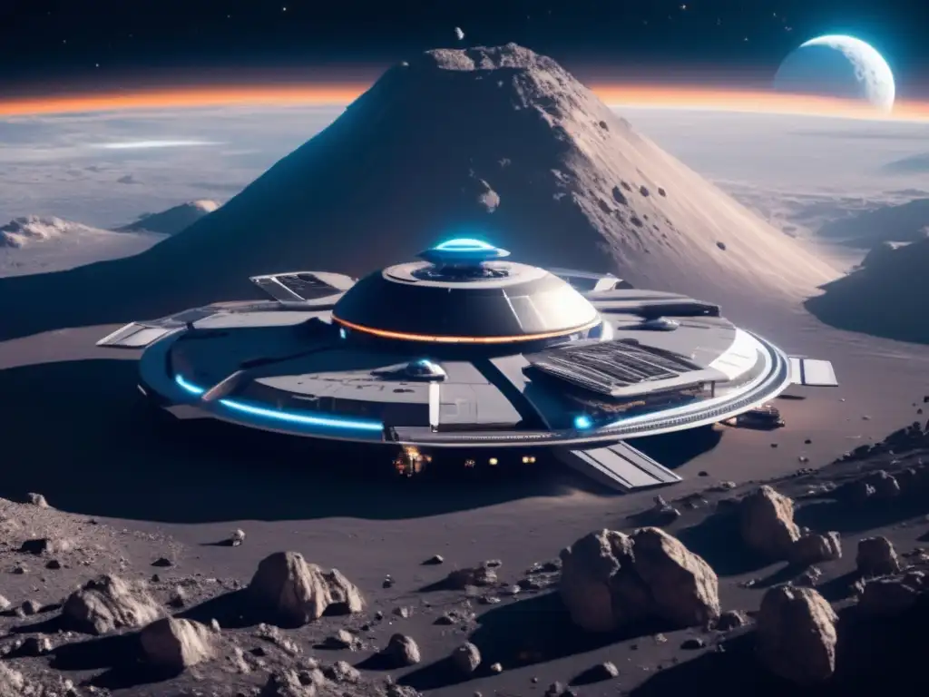 Estación espacial futurista en asteroide Estación espacial futurista en asteroide: Exploración y explotación de asteroides