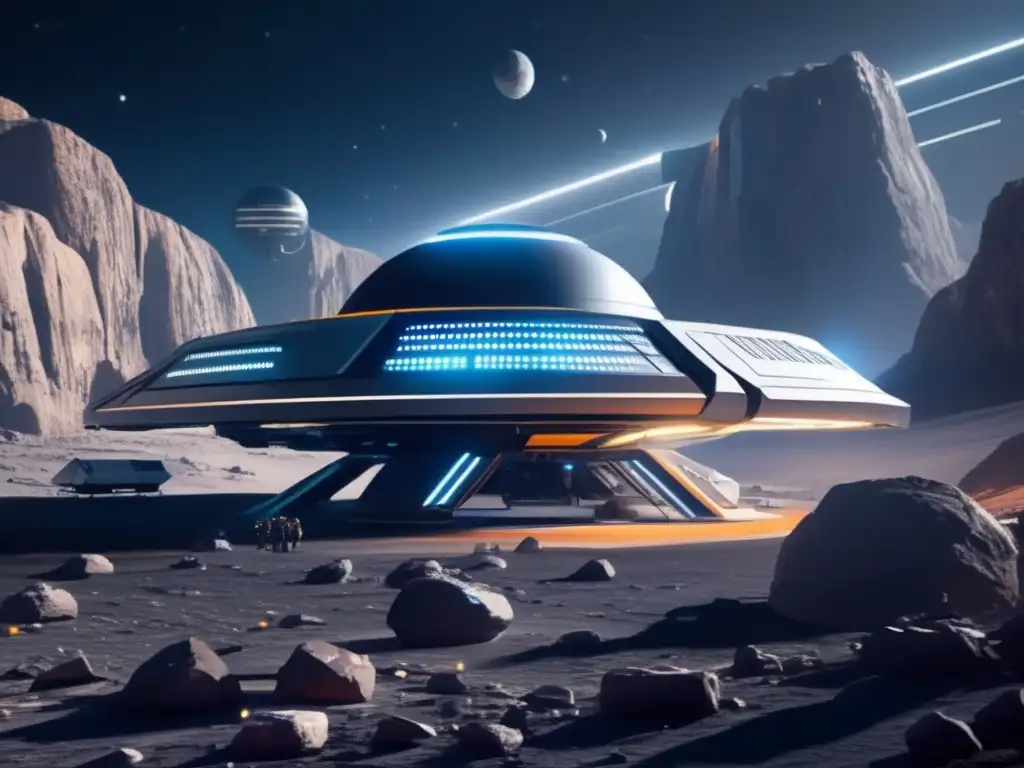 Estación espacial futurista en asteroide Estación espacial futurista en asteroide: colonias espaciales