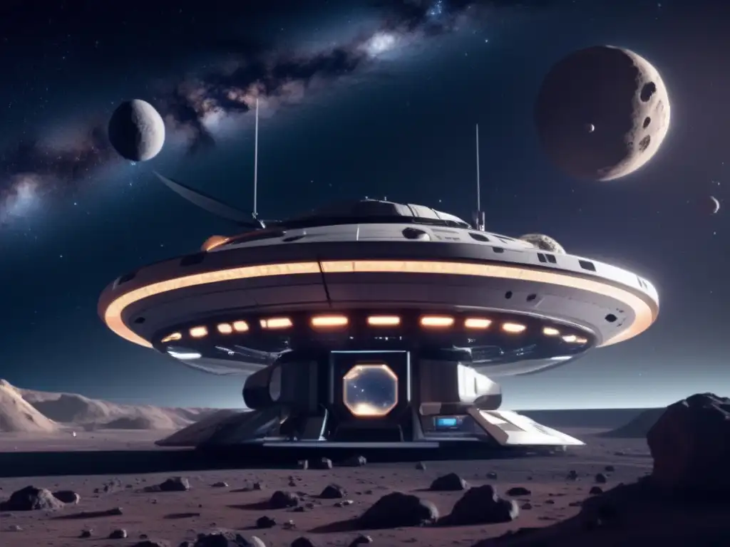 Estación espacial futurista en asteroide: Gobernanza global y recursos asteroides