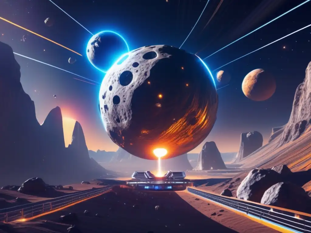 Futurista estación espacial en asteroide Estación espacial futurista en asteroide: Regulación en minería de asteroides