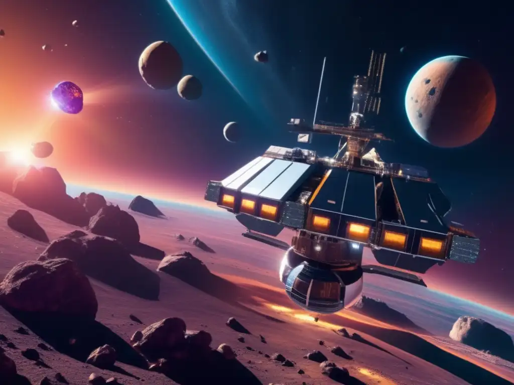 Estación espacial futurista en asteroide Estación espacial futurista en asteroide: Reciclaje de asteroides para economía espacial