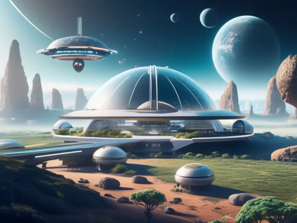 Estación espacial futurista en asteroide Estación espacial futurista en asteroide: Adaptación de vida terrestre en asteroides