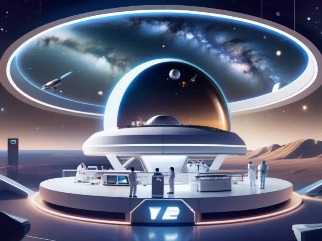 Estación espacial futurista: Extracción biomoléculas asteroides medicina