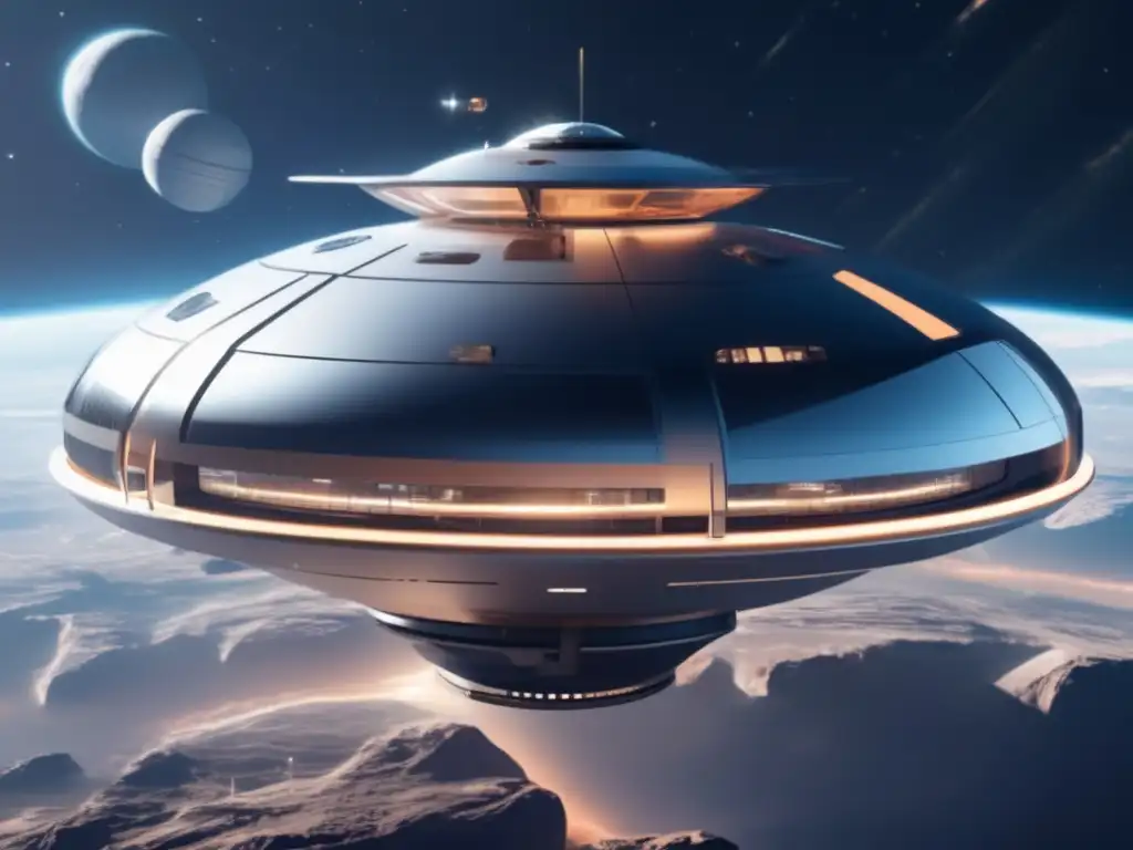Futuro espacio: estación, tecnología, crowdfunding Estación espacial futurista, financiación colectiva misiones asteroides