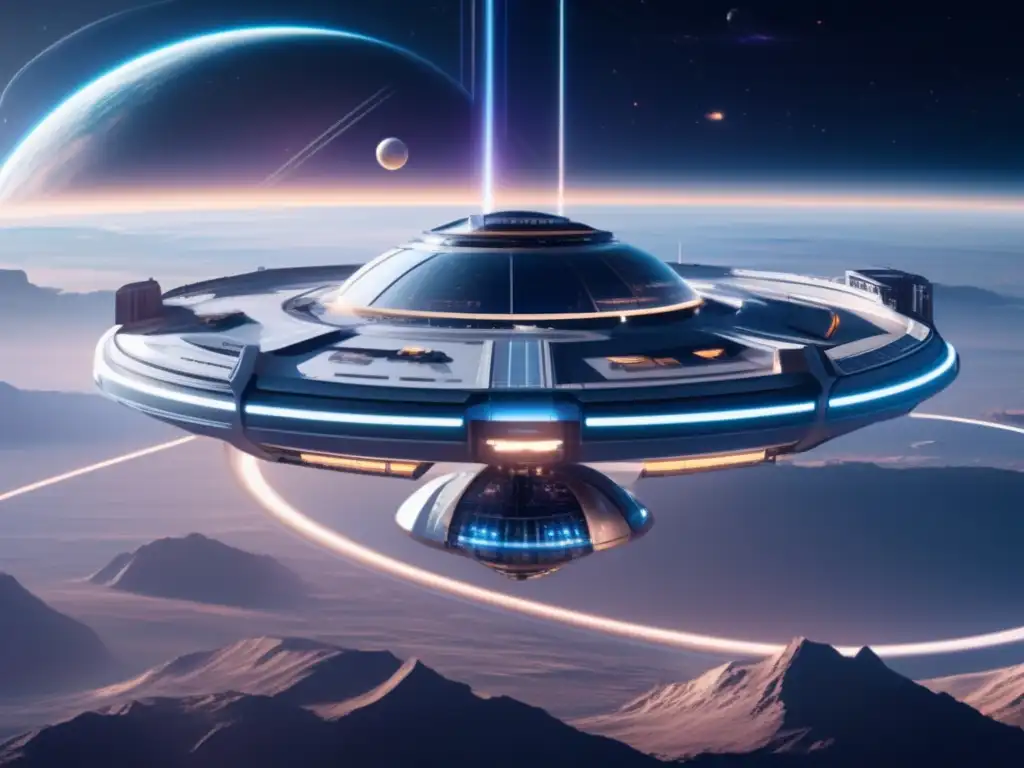 Estación espacial futurista y defensa avanzada en el espacio Estación espacial futurista: Defensa planetaria contra asteroides