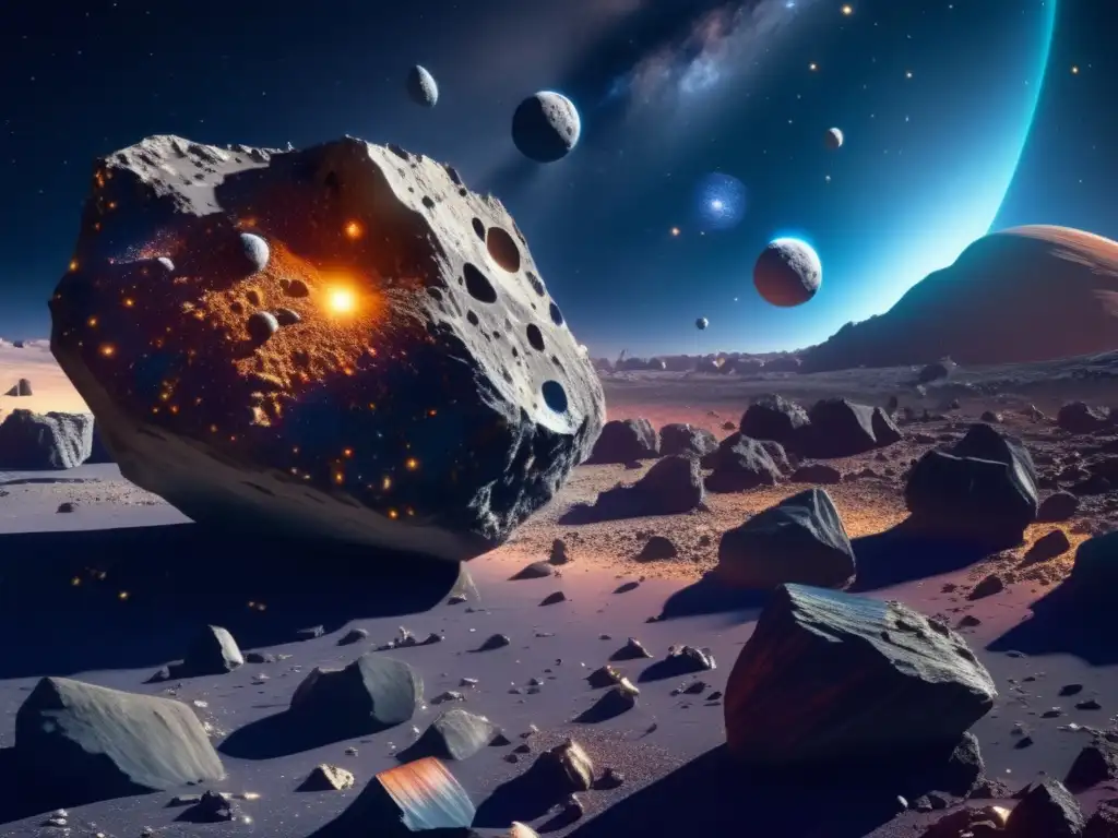 Espectáculo deslumbrante de asteroides Ast