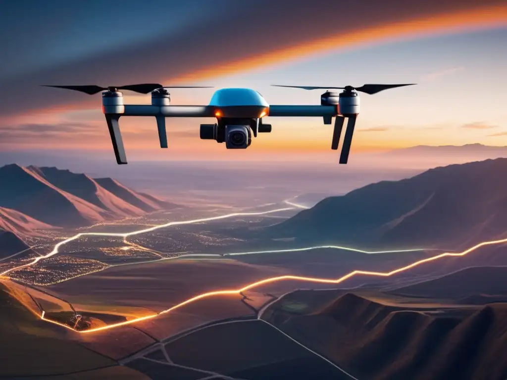 Drone superando obstáculos en la frontera Estrategias comunicación drones frontera final