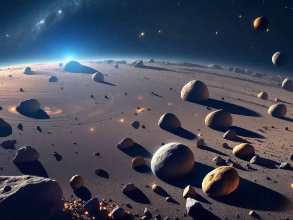 El cinturón de asteroides en 8k Composición y estructura de asteroides en el cinturón principal