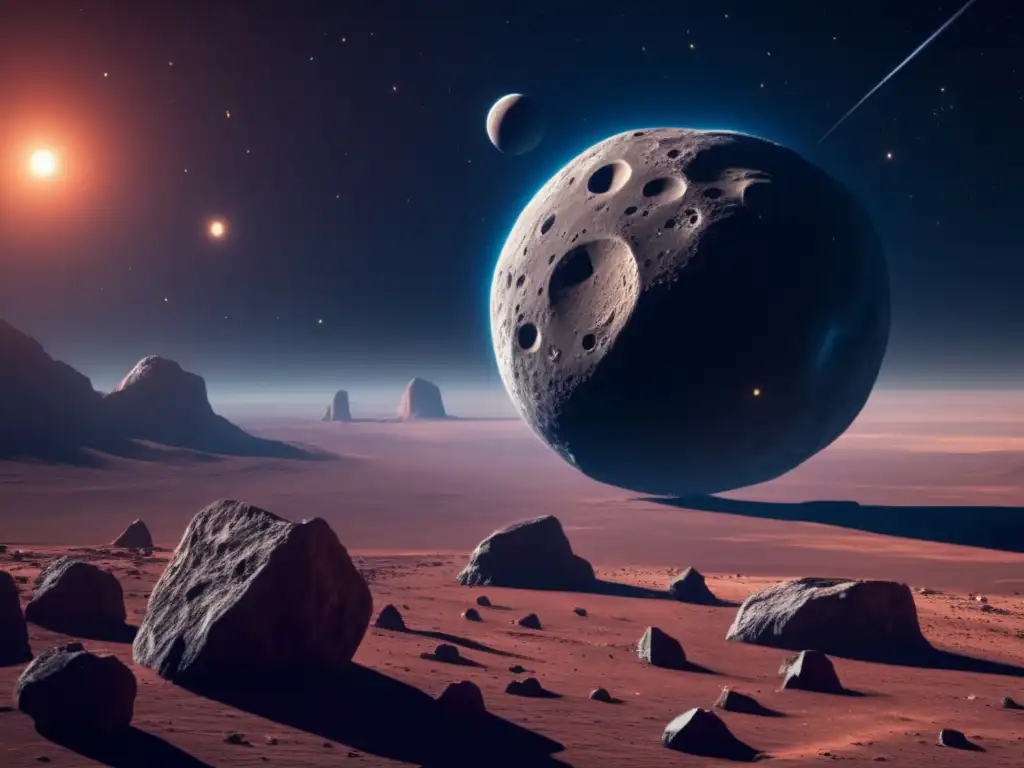 Asteroide binario en el espacio Estudio de asteroides binarios en el espacio: descubre su belleza y misterios