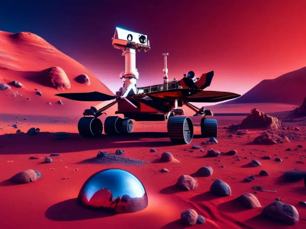 Estudio de meteoritos en Marte: paisaje rocoso, Insight, científicos, muestra