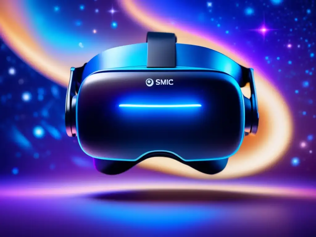 Headset VR en el espacio Experiencia virtual con headset cósmico: ¡Descubre la inmersión espacial!