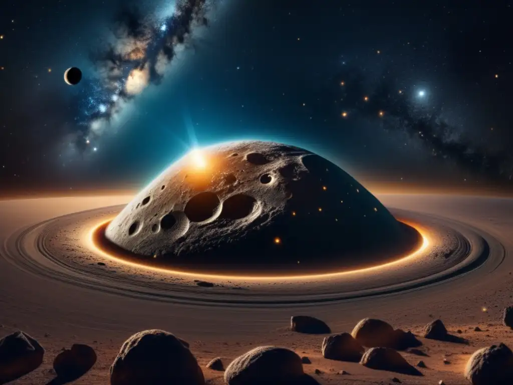 Hermosa imagen en 8k del asteroide Apophis en el espacio Exploración de asteroides: Apophis, impacto y belleza cósmica