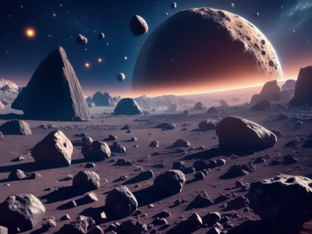 Impresionante campo de asteroides en el espacio Exploración de asteroides: Beneficios y belleza del espacio